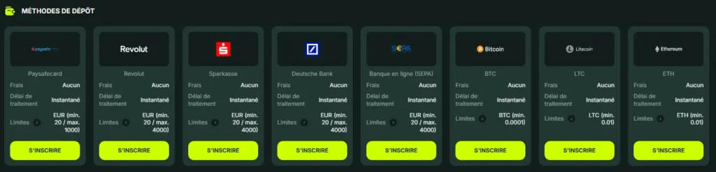 Betnjet Casino Deposit