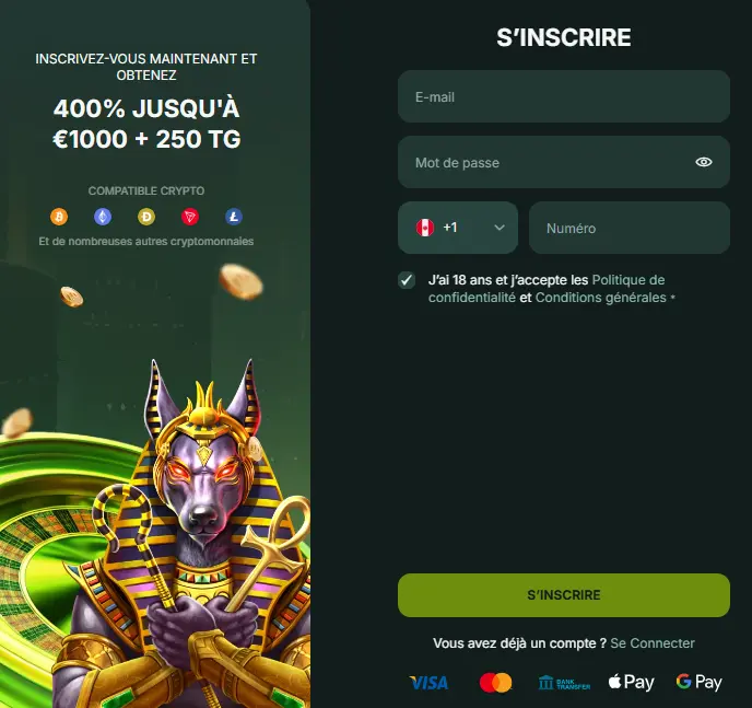Betnjet Online Casino Registration